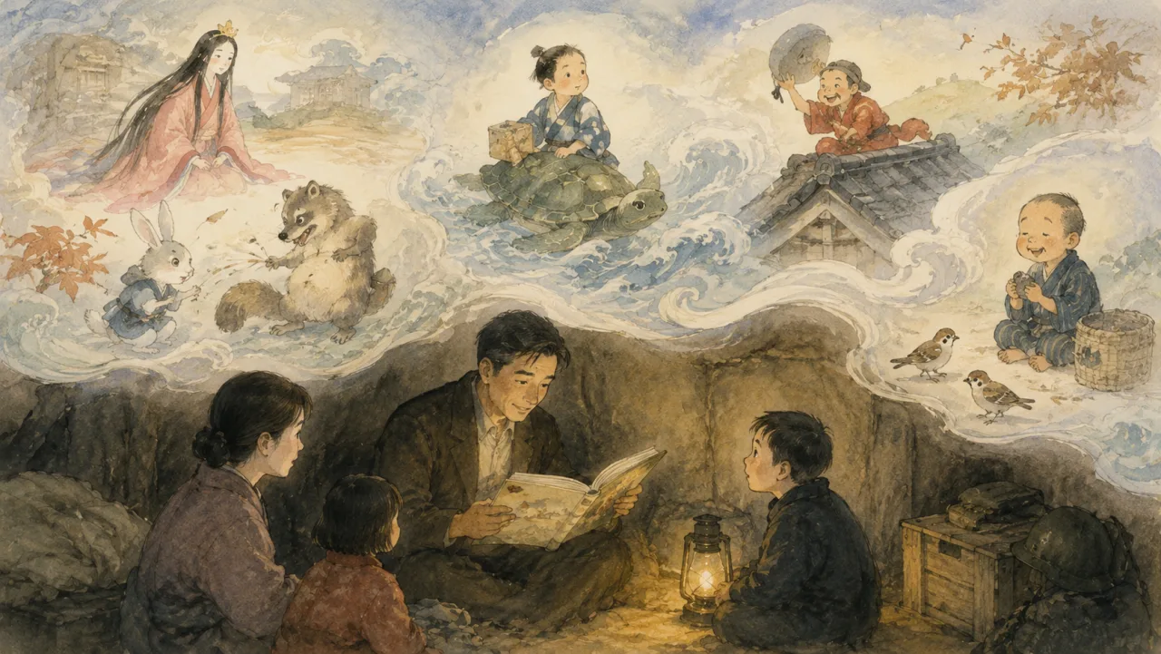 御伽草紙『浦島さん』(抜粋) — 太宰治 の表紙イラスト