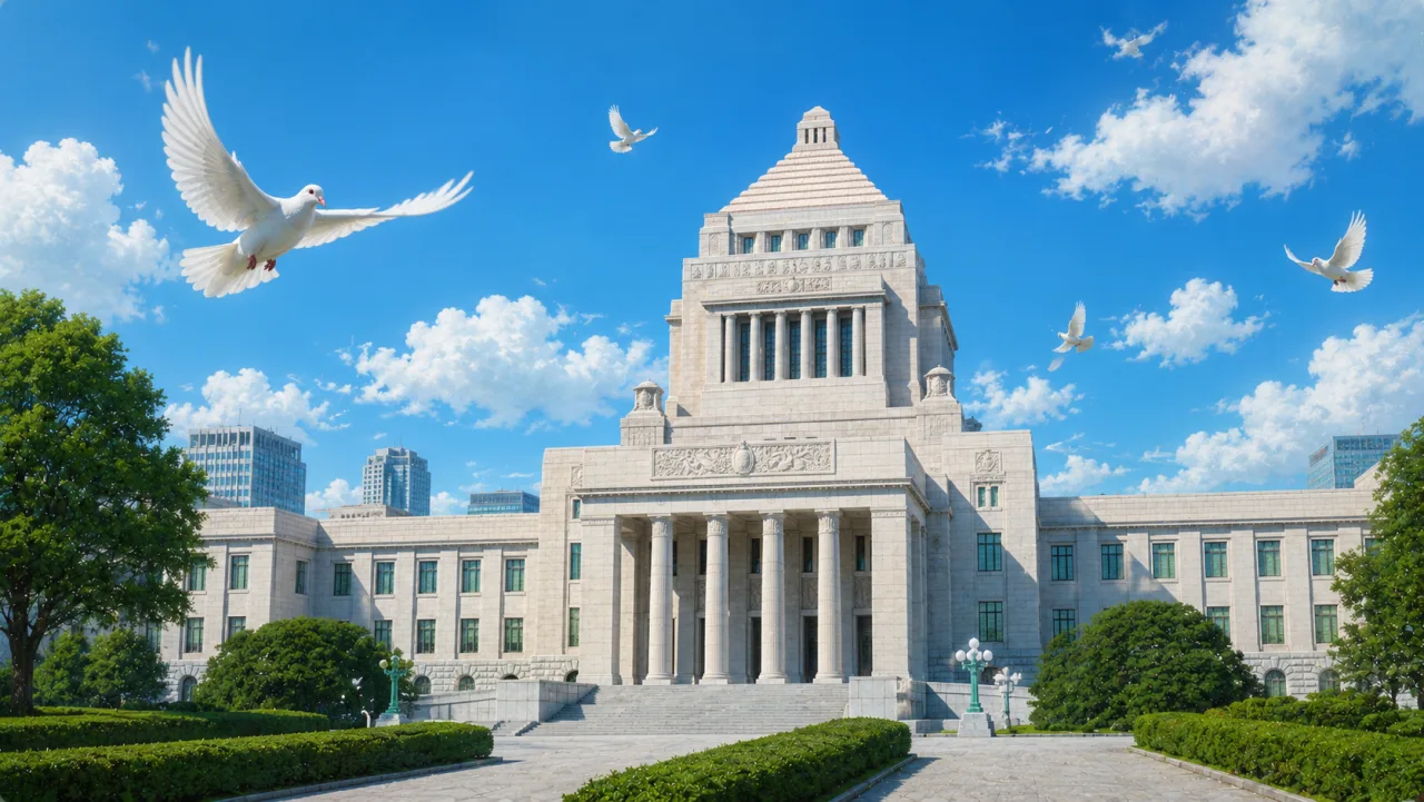 日本国憲法・前文 の表紙イラスト