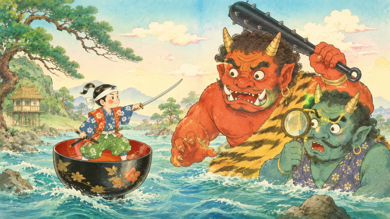 一寸法師 (簡約版・冒頭) の表紙イラスト