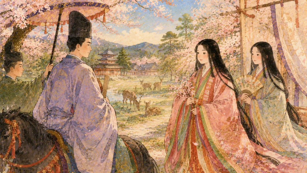 伊勢物語・初冠 の表紙イラスト