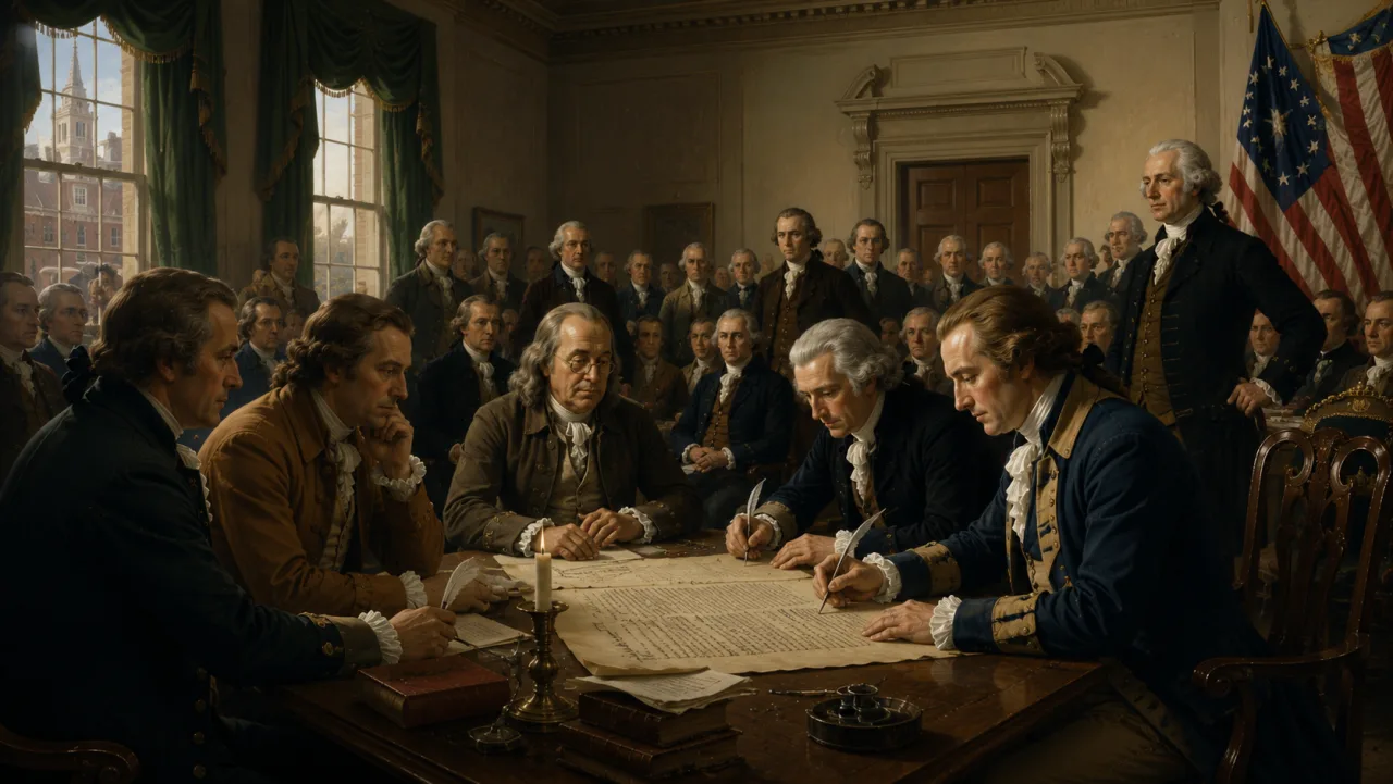 アメリカ独立宣言 抜粋 — 1776年7月4日 の表紙イラスト