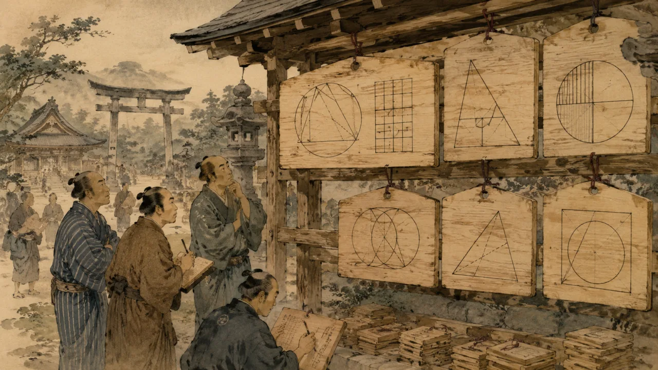 算 額 (さ ん が く) ─ 神 社 に 奉 納 さ れ た 数 学 パ ズ ル の表紙イラスト