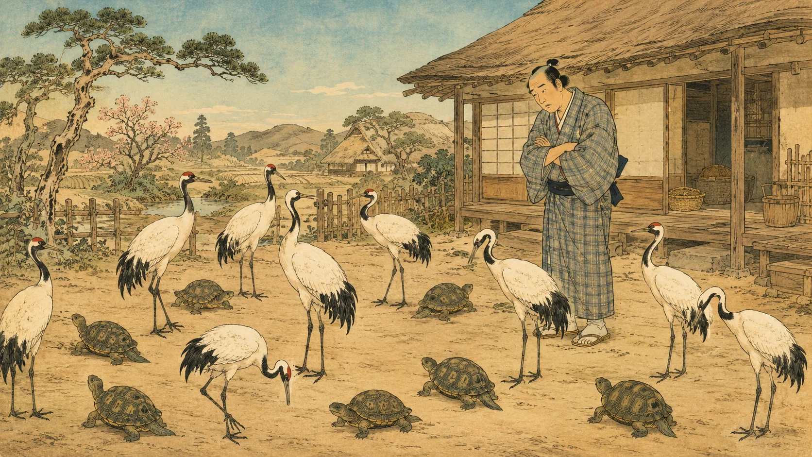 鶴亀算（つるかめざん） の表紙イラスト